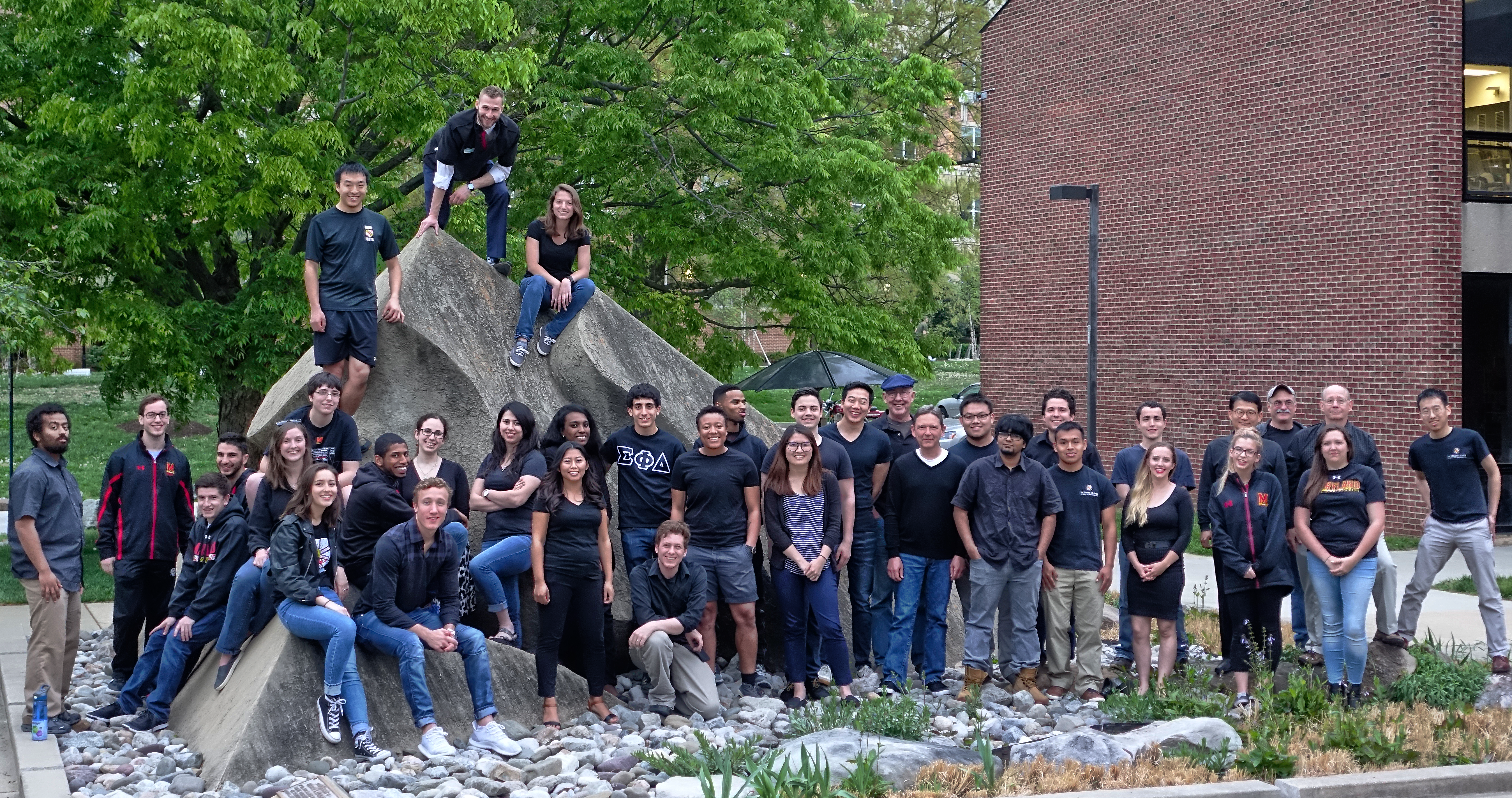 Group photo of the Maryland team members for Solar Decathlon 2017.