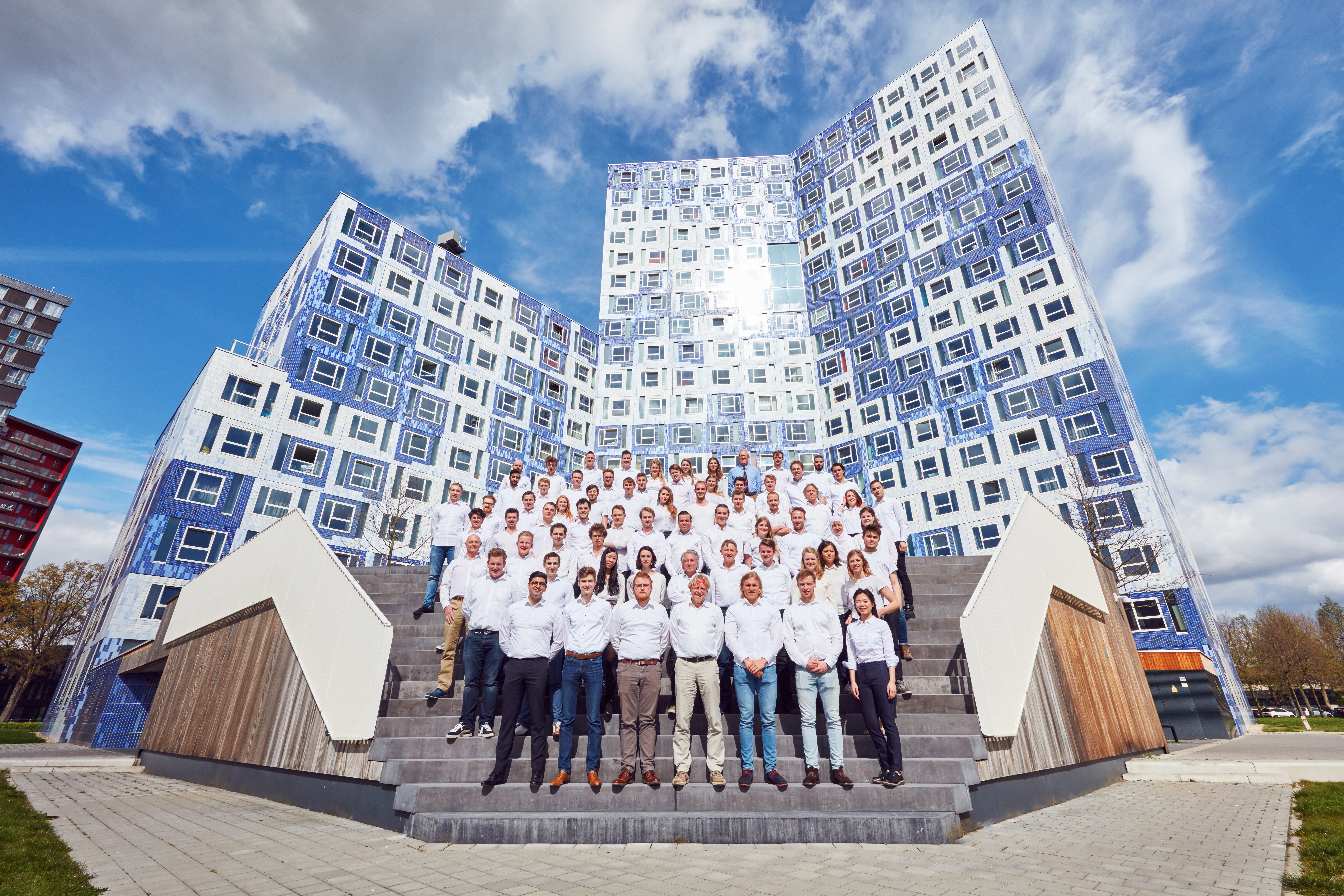 Group photo of the Netherlands team members for Solar Decathlon 2017.