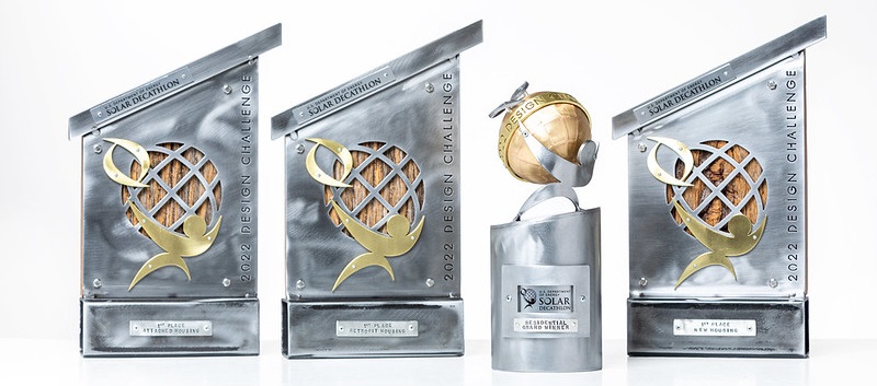 a photo of the 2022 design challenge trophies