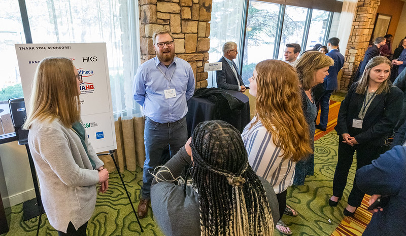 Industry professionals connect with Solar Decathlon students during Career Connections at the 2022 Competition Event.