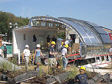 Photo of the University of Michigan 2005 Solar Decathlon house.