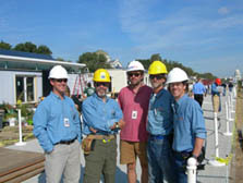 Photo of the instrumentation team in the solar village.