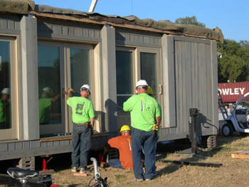 Photo of the Crowder College Solar Decathlon solar house on the National Mall.
