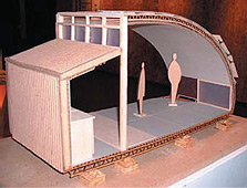 Photo of a model of Michigan's 2005 Solar Decathlon house.