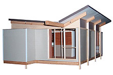 Model of Washington State's 2005 Solar Decathlon house.