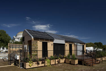 Photo of the exterior of the University of Louisiana at Lafayette Solar Decathlon 2009 house.