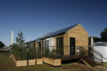 Photo of the exterior of the University of Louisiana at Lafayette Solar Decathlon 2009 house.