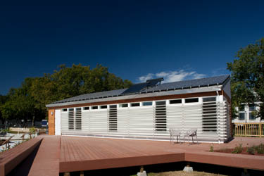 Photo of the exterior of the Team Missouri Solar Decathlon 2009 house.