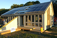 Photo of Auburn University's solar-powered house on the National Mall at Solar Decathlon 2002.
