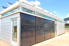 Photo of Georgia Institute of Technology's Solar Decathlon 2007 house in its permanent location at the Tellus Science Museum.